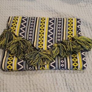 Fun Mud Pie Multi Color Boho Tassle Clutch (#8)